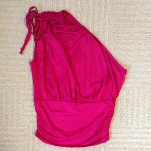 Anthropologie Fuchsia Halter Top